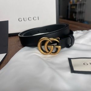 Gucci double G belt.